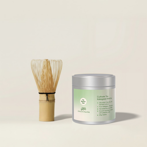 Matcha Tin & Bamboo Whisk