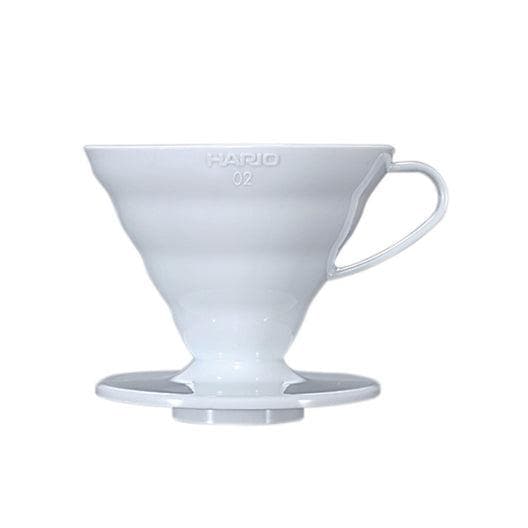 Hario V60-02 Pourover Coffee Dripper - The Roasters Pack - White - Coffee Gear